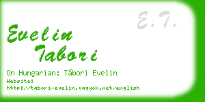 evelin tabori business card
